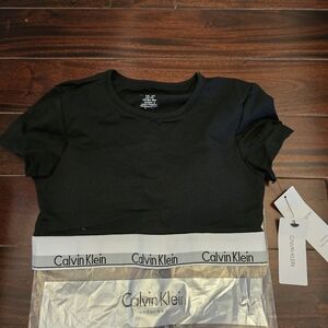 Calvin Klein Women's Black Bralette T-shirt